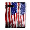 Skin Decal Vinyl Wrap for Samsung Galaxy S10 Plus - Decal Stickers Skins Cover - American Flag on Wood view 1