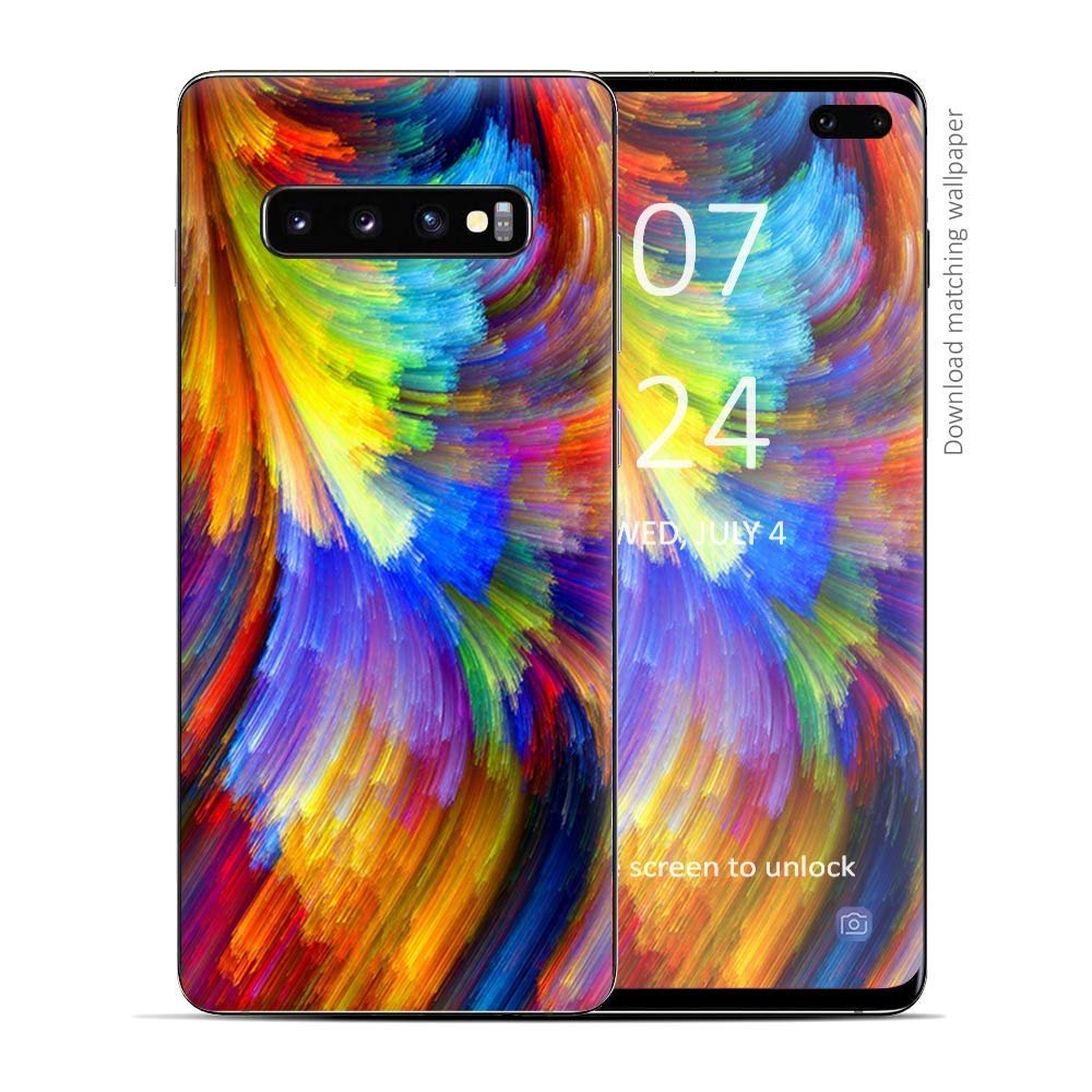 Skin Decal Vinyl Wrap for Samsung Galaxy S10 Plus - Decal Stickers Skins Cover - Watercolor Paint