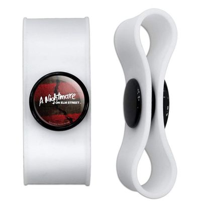 GRAPHICS & MORE A Nightmare on Elm Street Logo Headphone Earbud Cord Wrap - Charging Cable Manager - Wire Organizer Set of 2 - White