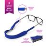 SQV Eyeglass Retainer [2 or 6 Pack] No-Tail Adjustable Neoprene Strap, String Cord for Glasses, Sunglasses, Eye Glass & Sunglass Sports Holder for Men, Women (2, Blue) view 2