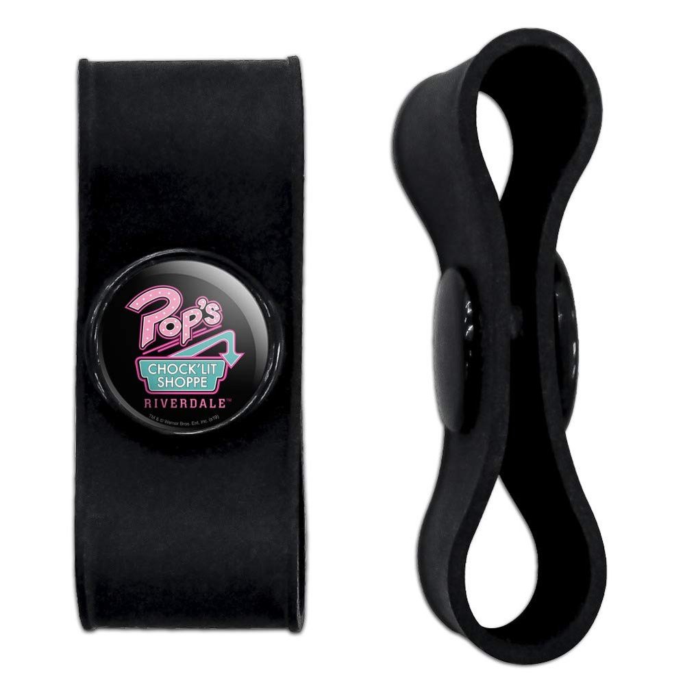 GRAPHICS & MORE Riverdale Pops Chock'lit Shoppe Headphone Earbud Cord Wrap - Charging Cable Manager - Wire Organizer Set of 2 - Black
