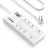 BESTEK 4,000 Joules Surge Protector with USB, Power Strips with 8 AC Outlet, 3 USB-A 2.4A 1USB-C 3A, MAX Output 1625W 13A, Long 5 Feet Heavy Duty Extension Cords view 1