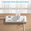 BESTEK 4,000 Joules Surge Protector with USB, Power Strips with 8 AC Outlet, 3 USB-A 2.4A 1USB-C 3A, MAX Output 1625W 13A, Long 5 Feet Heavy Duty Extension Cords view 4