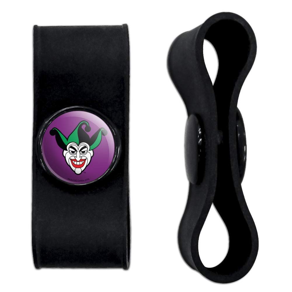 GRAPHICS & MORE Batman Joker Symbol Headphone Earbud Cord Wrap - Charging Cable Manager - Wire Organizer Set of 2 - White