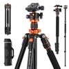 K&F CONCEPT Tripod for Camera, 78" Aluminum Camera Tripod, 81" Tripods & Monopods, Stable Heavy Duty Travel Tripod for DSLR Cameras, Max Load 22 lbs view 1