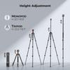 K&F CONCEPT Tripod for Camera, 78" Aluminum Camera Tripod, 81" Tripods & Monopods, Stable Heavy Duty Travel Tripod for DSLR Cameras, Max Load 22 lbs view 2
