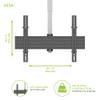 Kanto CM600W Telescoping Ceiling TV Mount for 37 to 70-inch TVs | Hanging TV Bracket with 23" of Height Adjustment | Tilt & Swivel Design | 360 Rotation | Hidden Cable Management | White view 2