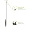 Kanto CM600W Telescoping Ceiling TV Mount for 37 to 70-inch TVs | Hanging TV Bracket with 23" of Height Adjustment | Tilt & Swivel Design | 360 Rotation | Hidden Cable Management | White view 3