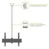 Kanto CM600W Telescoping Ceiling TV Mount for 37 to 70-inch TVs | Hanging TV Bracket with 23" of Height Adjustment | Tilt & Swivel Design | 360 Rotation | Hidden Cable Management | White view 4