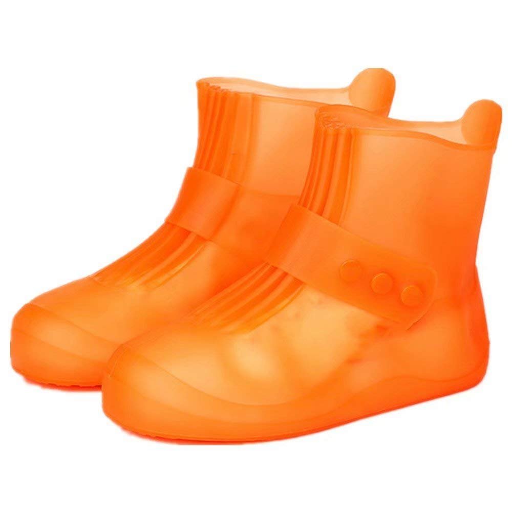 Hooyi Waterproof Rain Shoe Covers for Men Women Overshoes Rain Boots Reusable Galoshes Snow Durable Stretchable Kids Shoe Protectors XL