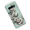 Skin Decal Vinyl Wrap for Samsung Galaxy S10 Plus - Decal Stickers Skins Cover - Butterflies Roses Teal Distressed Vintage view 2