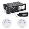 Fusion MS-RA70NSX Marine Entertainment System with Two Wireless Remotes for Dual Zones - White view 1