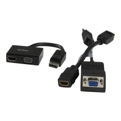 StarTech Video Converter - DisplayPort - HDMI, VGA - Black