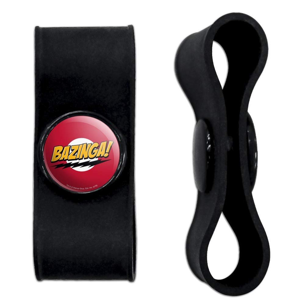 GRAPHICS & MORE The Big Bang Theory Sheldon Bazinga Headphone Earbud Cord Wrap - Charging Cable Manager - Wire Organizer Set of 2