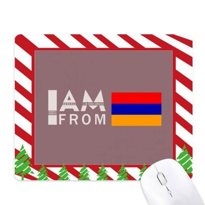 I Am from Armenia Mouse Pad Candy Cane Rubber Pad Christmas Mat