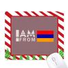 I Am from Armenia Mouse Pad Candy Cane Rubber Pad Christmas Mat view 1