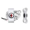 GRAPHICS & MORE Harley Quinn Diamond Logo Headphone Earbud Cord Wrap - Charging Cable Manager - Wire Organizer Set of 2 - White view 2