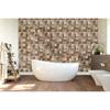 11 7/8"W x 11 7/8"H x 1/2"P Heritage Boat Wood Mosaic Wall Tile, Natural Finish view 2