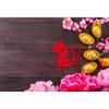 Leyiyi 15x10ft Chinese New Year Backdrops Chinese Red Paper-Cut Rat Gold Ingot Background for Photography Flower Wooden Floor Party Banner Photo Studio Props view 1