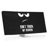 kwmobile Computer Monitor Cover Compatible with 34-35" Monitor - Don't Touch My Screen White/Black view 1