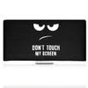 kwmobile Computer Monitor Cover Compatible with 34-35" Monitor - Don't Touch My Screen White/Black view 4