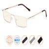 CessBlu Blue Light Filter Glasses Men Women Reading Computer Half-rim Reader Eyeglasses(Gold) +0.5 view 2