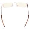 CessBlu Blue Light Filter Glasses Men Women Reading Computer Half-rim Reader Eyeglasses(Gold) +0.5 view 4