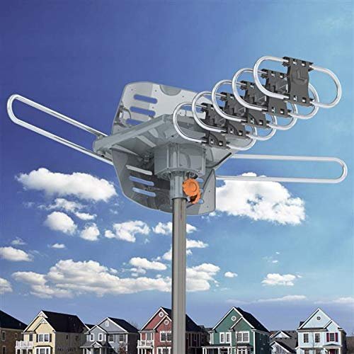 360-Degree Rotation UV Dual Bands 28-36dB Outdoor Antenna Install-Free Guide Without Stand