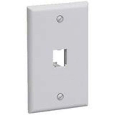 Classic Series, 1 Gang, Vertical Faceplate, 1-Port, White