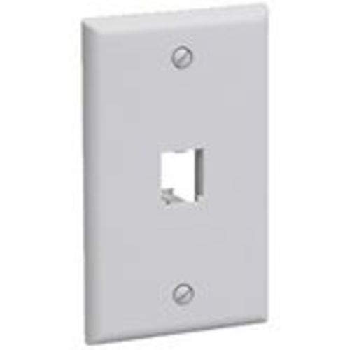 Classic Series, 1 Gang, Vertical Faceplate, 1-Port, White