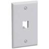 Classic Series, 1 Gang, Vertical Faceplate, 1-Port, White view 1