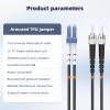 Jeirdus 10M LC to ST Outdoor Armored Duplex 9/125 SMF Fiber Optic Cable Jumper Optical Patch Cord Singlemode 10Meters 33ft LC-ST view 2