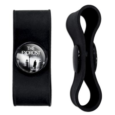 GRAPHICS & MORE The Exorcist Logo and Silhouette Headphone Earbud Cord Wrap - Charging Cable Manager - Wire Organizer Set of 2 - White
