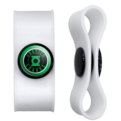 GRAPHICS & MORE Justice League Green Lantern Athletic Logo Headphone Earbud Cord Wrap - Charging Cable Manager - Wire Organizer Set of 2 - Black