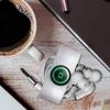 GRAPHICS & MORE Justice League Green Lantern Athletic Logo Headphone Earbud Cord Wrap - Charging Cable Manager - Wire Organizer Set of 2 - Black view 3