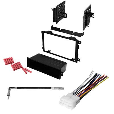 CACH KIT674 Bundle with Car Stereo Installation Kit for Cadillac 1992  1995 Eldorado  in Dash Mounting Kit, Wire Harness, Antenna for Single or Double Din Radio Receiver (4 Item)