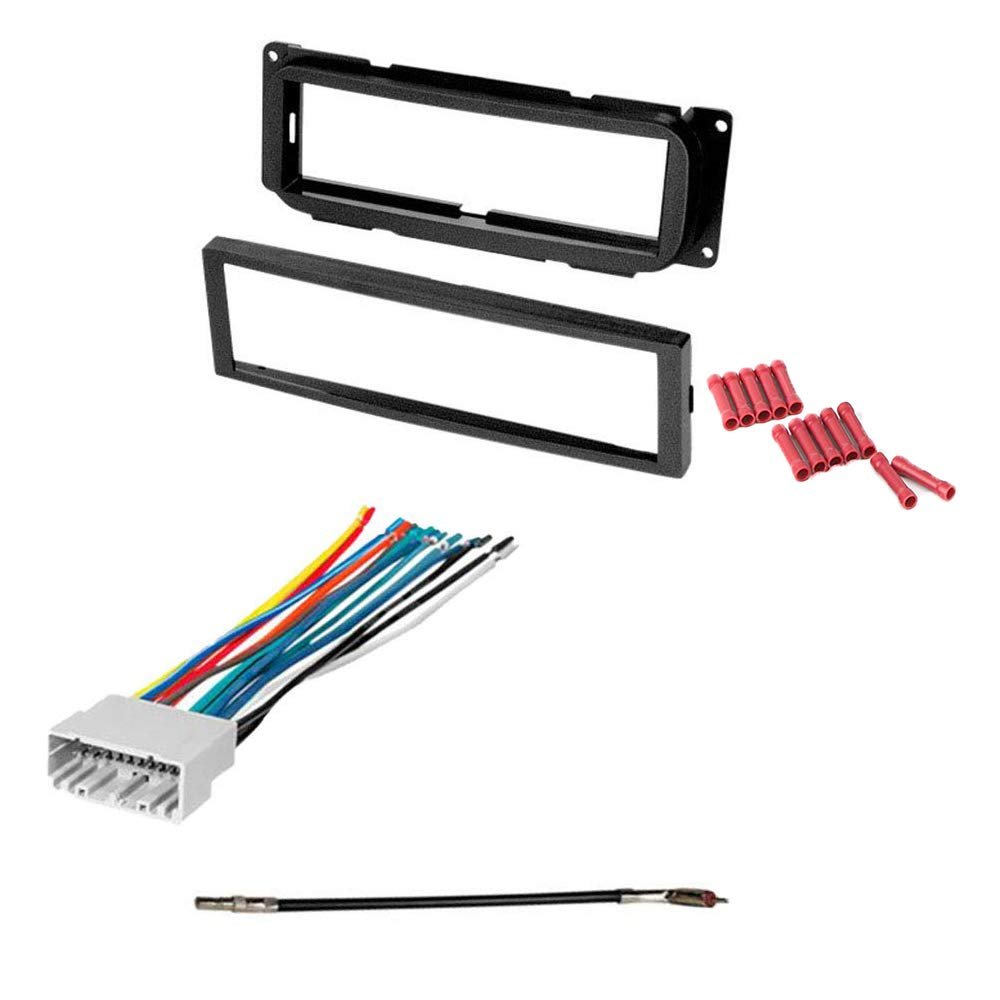 CACH KIT700 Bundle with Car Stereo Installation Kit for Chrysler 2002  2007 Town & Country  in Dash Mounting Kit, Harness, Antenna for Single Din Radio Receiver (4 Item)