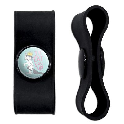 GRAPHICS & MORE Where The Wild Things are Eat You Up Headphone Earbud Cord Wrap - Charging Cable Manager - Wire Organizer Set of 2 - Black