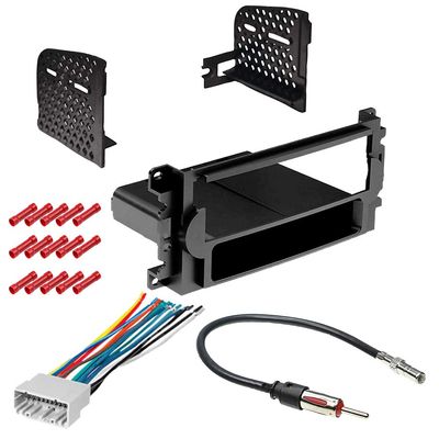CACH KIT732 Bundle with Car Stereo Installation Kit for Chrysler PT Cruiser 2006  2010 in Dash Mounting Kit, Harness, Antenna for Single Din Radio Receiver (4 Item)