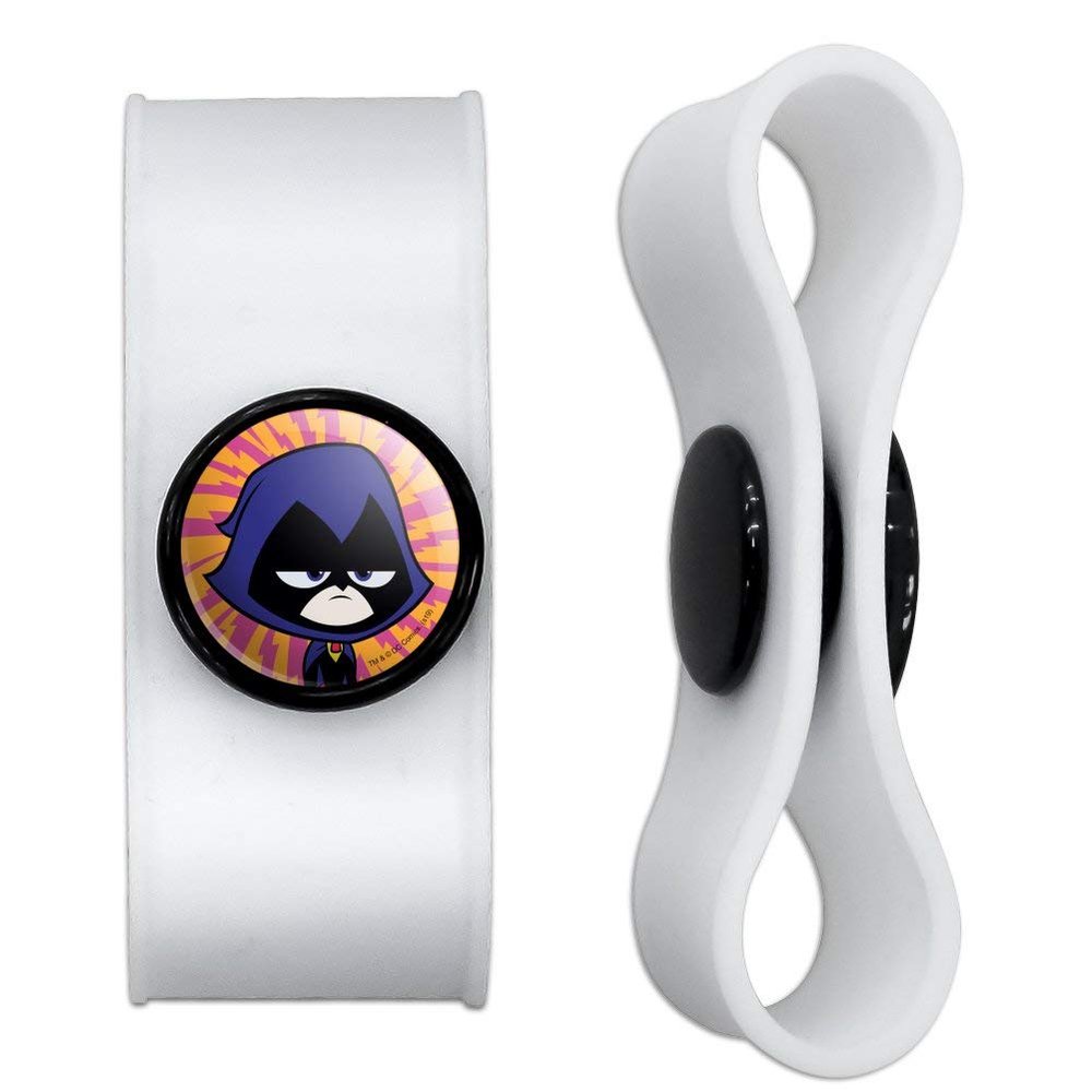 GRAPHICS & MORE Teen Titans Go! Raven Headphone Earbud Cord Wrap - Charging Cable Manager - Wire Organizer Set of 2 - White