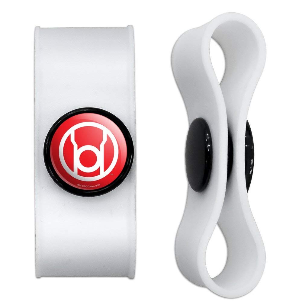GRAPHICS & MORE Green Lantern Blackest Night Red Lantern Logo Headphone Earbud Cord Wrap - Charging Cable Manager - Wire Organizer Set of 2 - Black