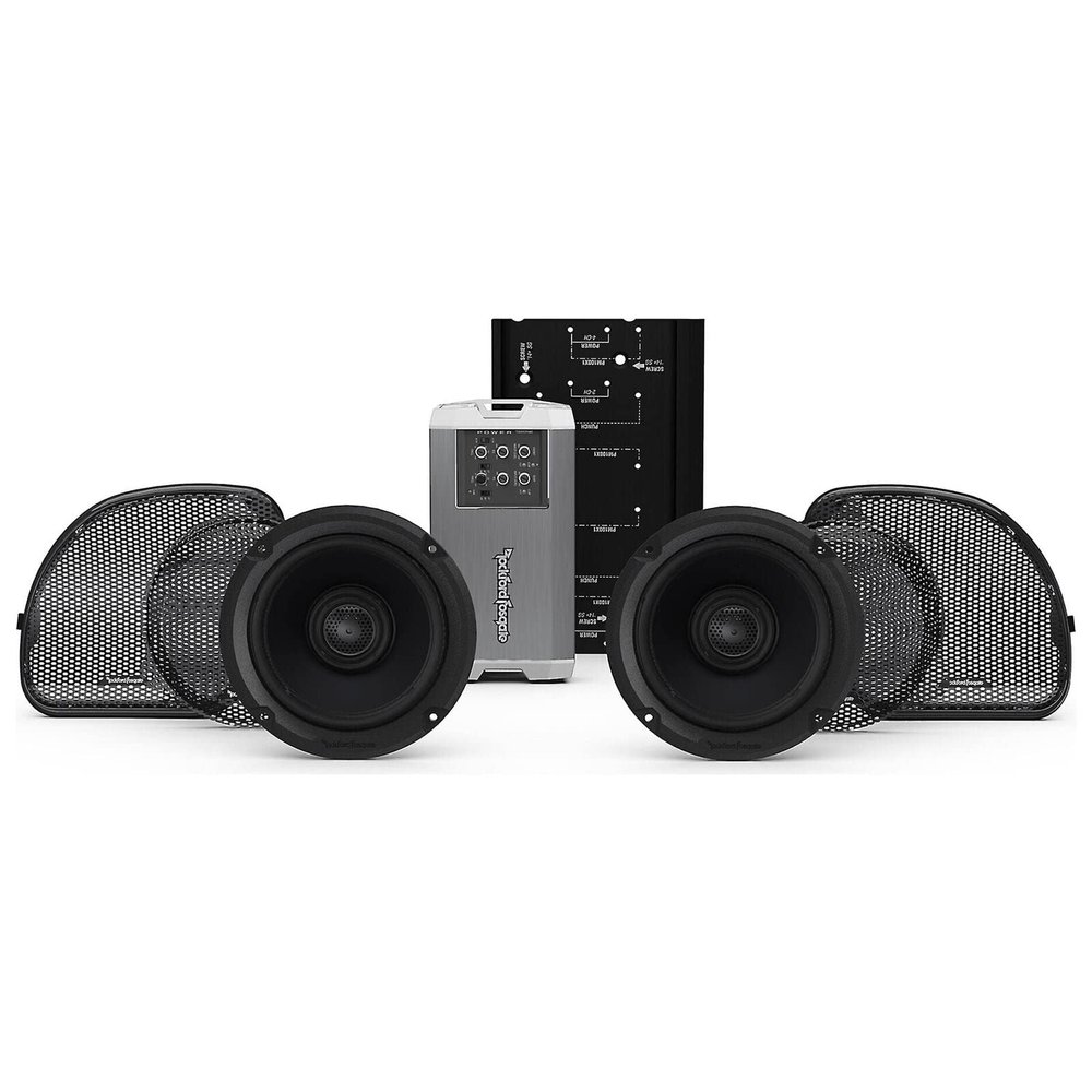 Rockford Fosgate HD14RGSG-STAGE2 Two Speakers & Amplifier Kit for 2014-2023 Harley-Davidson Road Glide & Street Glide