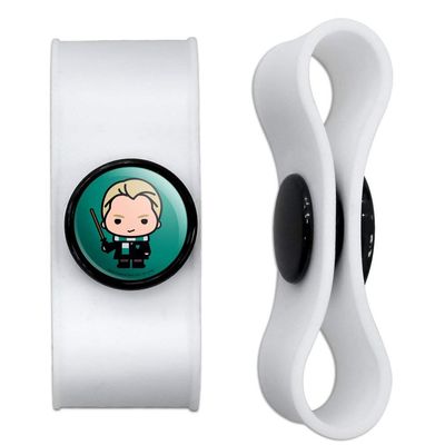 GRAPHICS & MORE Harry Potter Draco Cute Chibi Character Headphone Earbud Cord Wrap - Charging Cable Manager - Wire Organizer Set of 2 - Black