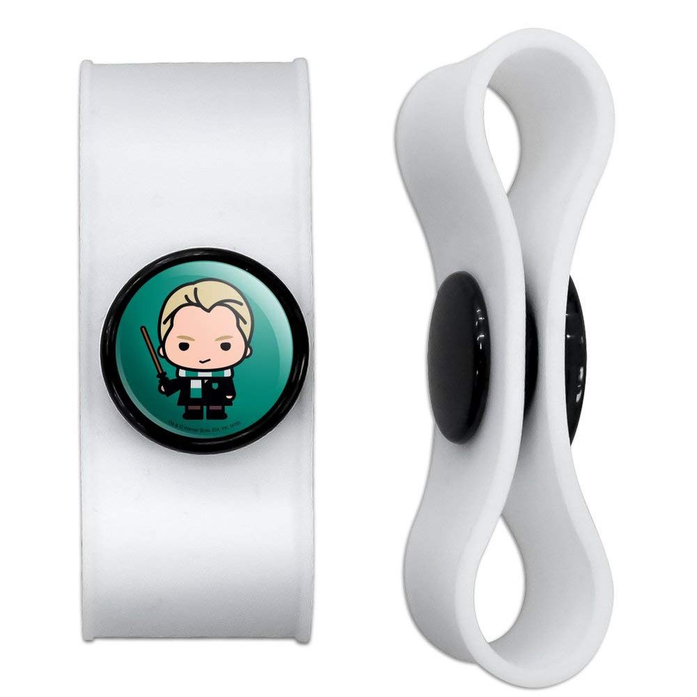 GRAPHICS & MORE Harry Potter Draco Cute Chibi Character Headphone Earbud Cord Wrap - Charging Cable Manager - Wire Organizer Set of 2 - Black