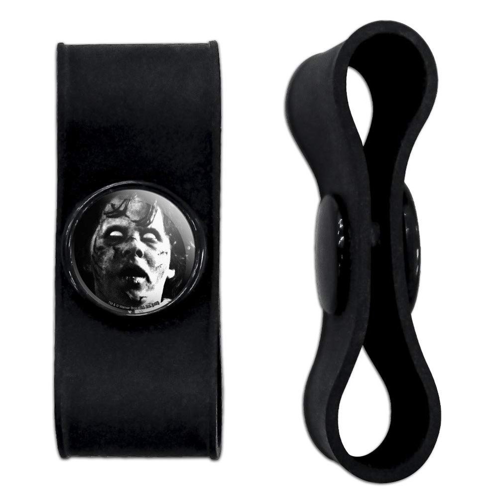 GRAPHICS & MORE The Exorcist Regan Headphone Earbud Cord Wrap - Charging Cable Manager - Wire Organizer Set of 2 - Black