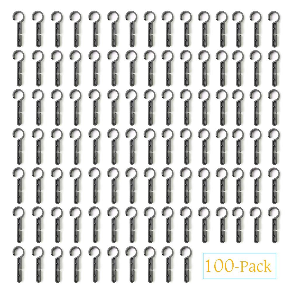 Helmet Clips for Headlamp, XBD Headlight Hook Easily Mount Head Light Holder on Narrow-Edged Helmet, Hardhat and Safety Cap. (100pcs Pack)