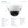 Amcrest UltraHD 4K (8MP) AI Outdoor Security POE IP Camera, 4K @30fps, Face Detection, Human & Vehicle Detection, IK10 Vandal Resistant Dome, MicroSD Recording, White (REP-IP8M-2693EW-AI) (Renewed) view 3