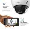 Amcrest UltraHD 4K (8MP) AI Outdoor Security POE IP Camera, 4K @30fps, Face Detection, Human & Vehicle Detection, IK10 Vandal Resistant Dome, MicroSD Recording, White (REP-IP8M-2693EW-AI) (Renewed) view 4