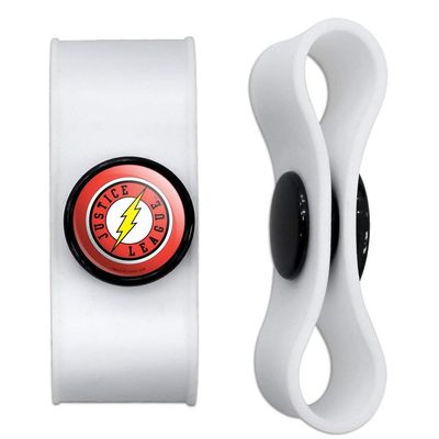 GRAPHICS & MORE Justice League The Flash Athletic Logo Headphone Earbud Cord Wrap - Charging Cable Manager - Wire Organizer Set of 2 - White