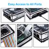 Miuzei Case for Raspberry Pi 4 with Fan, USB-C Power Supply, Micro HDMI Cable, HDMI Adapter, Aluminum Heat Sinks, USB Card Reader view 3